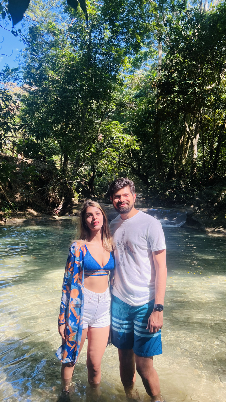 At the start of the Mayfield Falls. These falls have to be on your Jamaica itinerary.